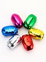 Лента упаковочная глянцевая, ассорти, набор 6 шт., 0.5 см × 10 м