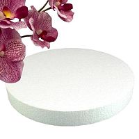 Подложка для торта из пенопласта КРУГ h03 d30 см. (1шт.)