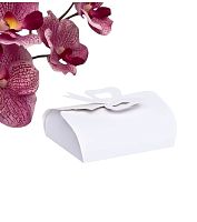 Коробка складная-конверт для сладкого, белый, 10,5 х 9,5 х 4 см
