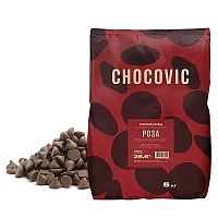 Термостабильные капли из молочного шоколада(5кг*3шт), Chocovic РОЗА, CHM-DR1852CHVC-25B,