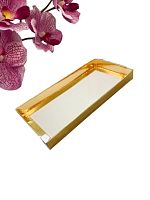 Коробка для шоколадной плитки с пластиковой крышкой 160*80*17мм (золото)