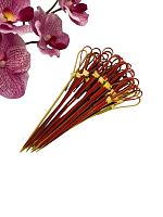 Шпажки для канапе Бамбуковое Сердце Красное 15см, 25шт (Китай)