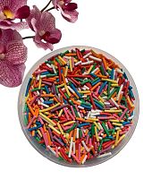 Посыпка сахарная-"Вермишель разноцветная Яркая Микс №1" , 25кг