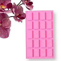 Форма для шоколада Доляна «Слитки», 29*17*1 см, 20 ячеек (4,6*2,7 см), цвет розовый