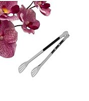 Щипцы кухонные Доляна Chrome, 33 см нержавеющая сталь, цвет чёрный