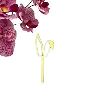 Мини-топпер на ножке "Ушки", акрил, 5*4см, (золото) 2шт/уп.