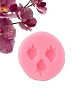 Молд Доляна «Клубника», силикон, 5,5×5,5 см, цвет МИКС